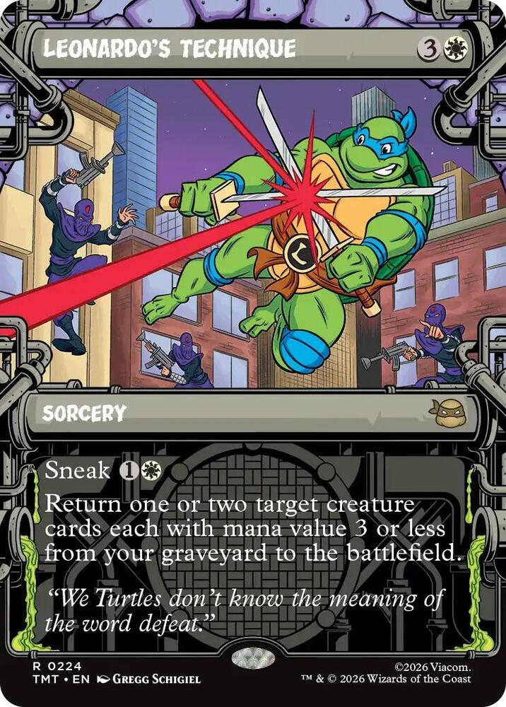 Leonardo's Technique 224/190 (Teenage Mutant Ninja Turtles)  - Showcase Foil | Good Games Morley