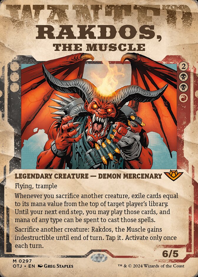 Rakdos, the Muscle 297/286 (Outlaws of Thunder Junction)  - Showcase | Good Games Morley