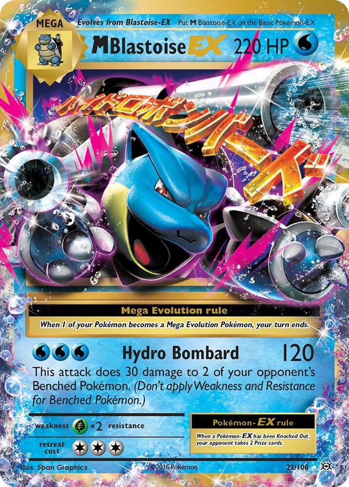 M Blastoise EX 22/108 (XY - Evolutions)  - Holofoil | Good Games Morley