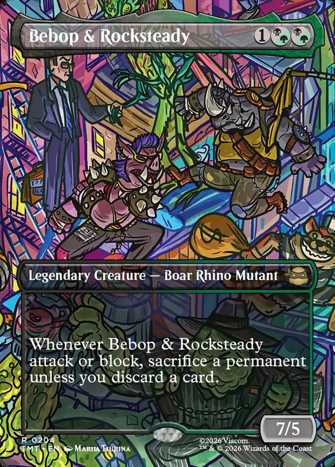 Bebop & Rocksteady 204/190 (Teenage Mutant Ninja Turtles)  - Borderless Foil | Good Games Morley