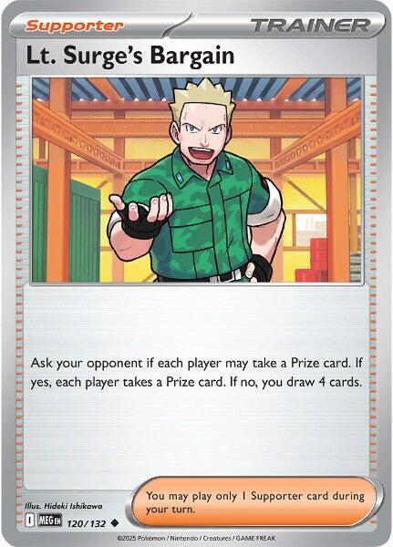 Lt. Surge's Bargain 120/132 (ME01: Mega Evolution)  | Good Games Morley
