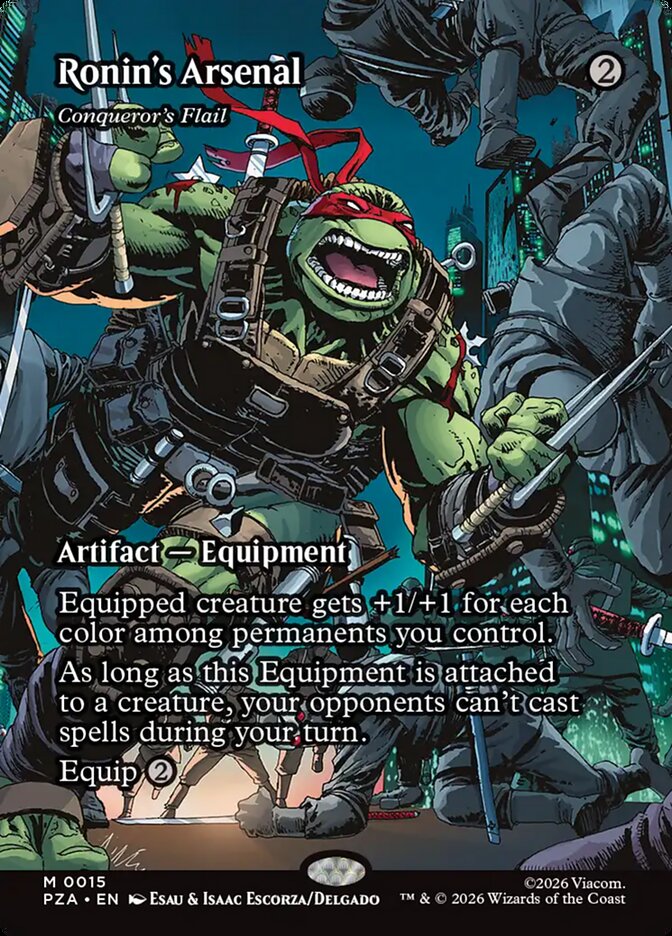 Ronin's Arsenal Conqueror's Flail 15 (Teenage Mutant Ninja Turtles Source Material)  - Borderless Foil | Good Games Morley