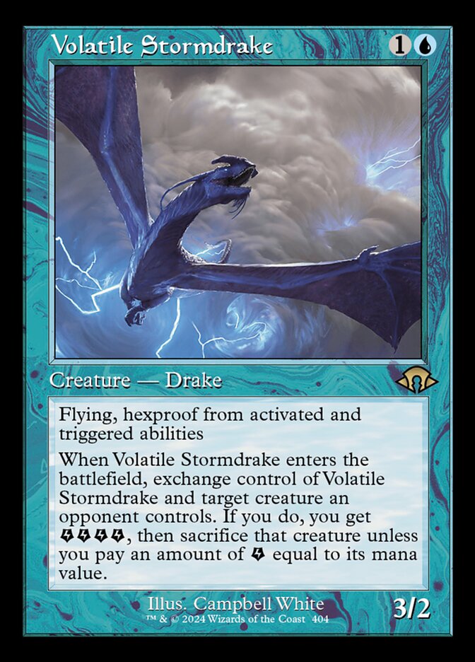 Volatile Stormdrake 404 (Modern Horizons 3)  - Retro Foil | Good Games Morley