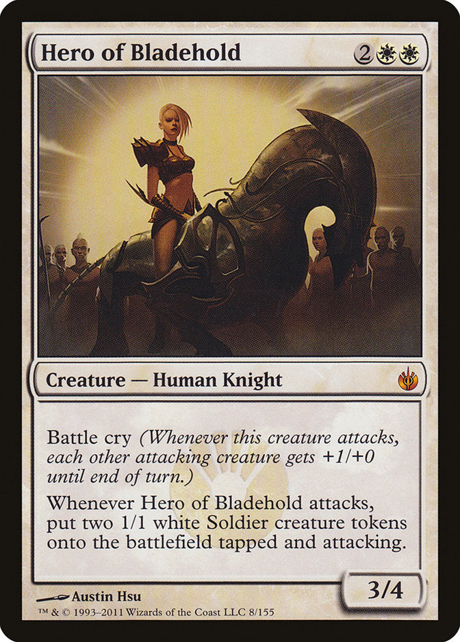 Hero of Bladehold 8/155 (Mirrodin Besieged)  - Foil | Good Games Morley