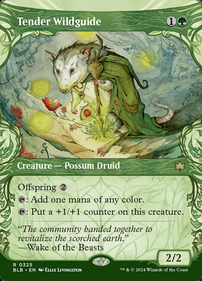 Tender Wildguide 325 (Bloomburrow)  - Showcase Foil | Good Games Morley