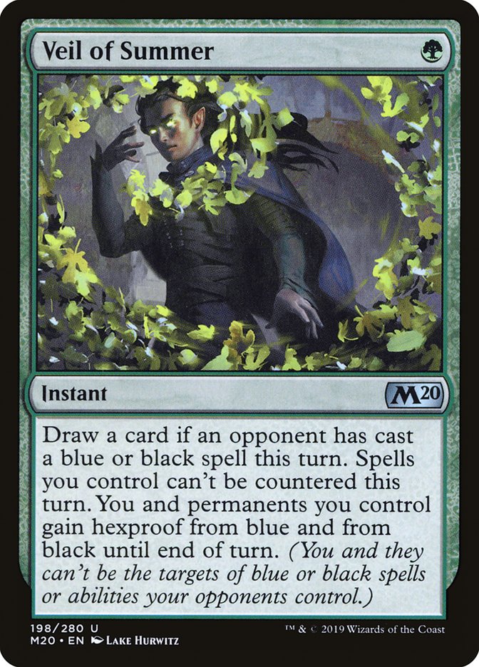 Veil of Summer 198 (Core Set 2020)  - Foil | Good Games Morley