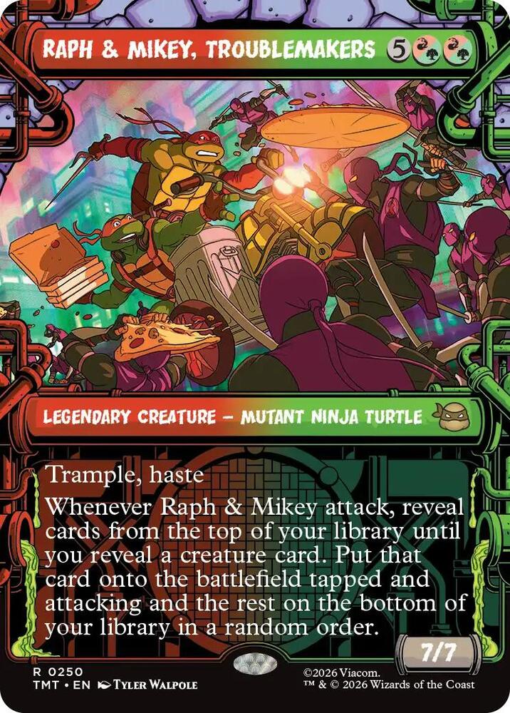 Raph and Mikey, Troublemakers 250/190 (Teenage Mutant Ninja Turtles)  - Showcase Foil | Good Games Morley