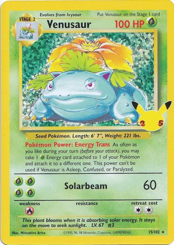 Venusaur 15/102 (Celebrations: Classic Collection)  - Holofoil | Good Games Morley