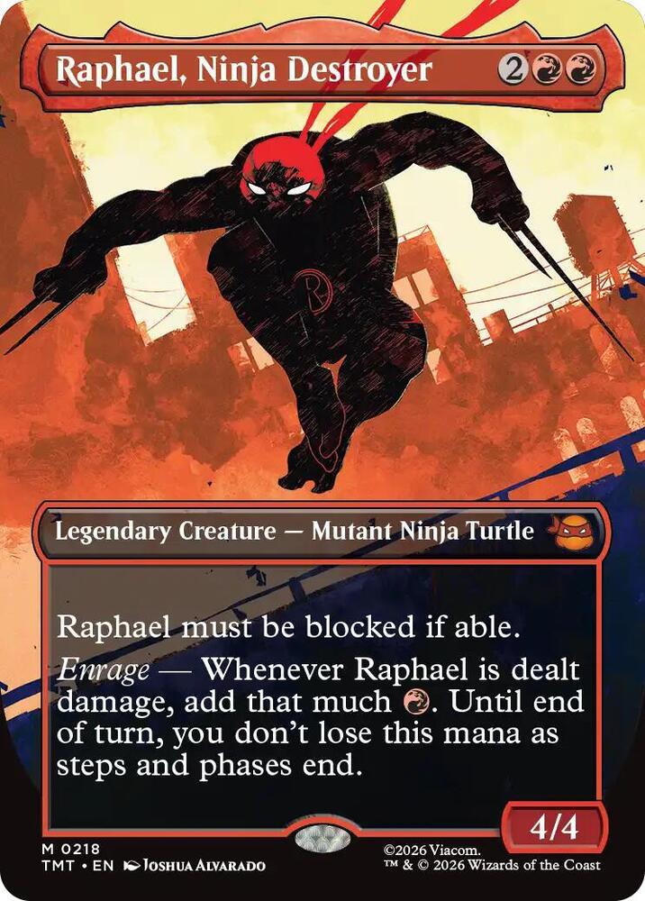 Raphael, Ninja Destroyer 218 (Teenage Mutant Ninja Turtles)  - Borderless Foil | Good Games Morley