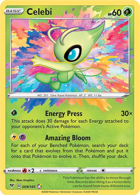 Celebi 009/185 (SWSH04: Vivid Voltage)  - Holofoil | Good Games Morley