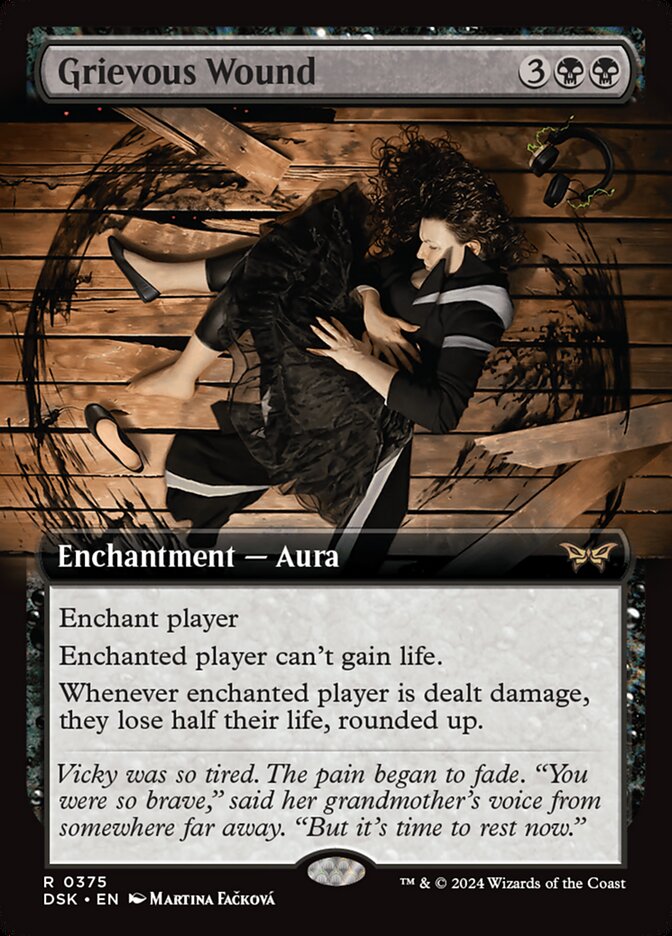 Grievous Wound 375 (Duskmourn: House of Horror)  - Extended Art | Good Games Morley