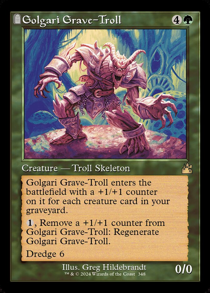 Golgari Grave-Troll 348/291 (Ravnica Remastered)  - Retro Foil | Good Games Morley