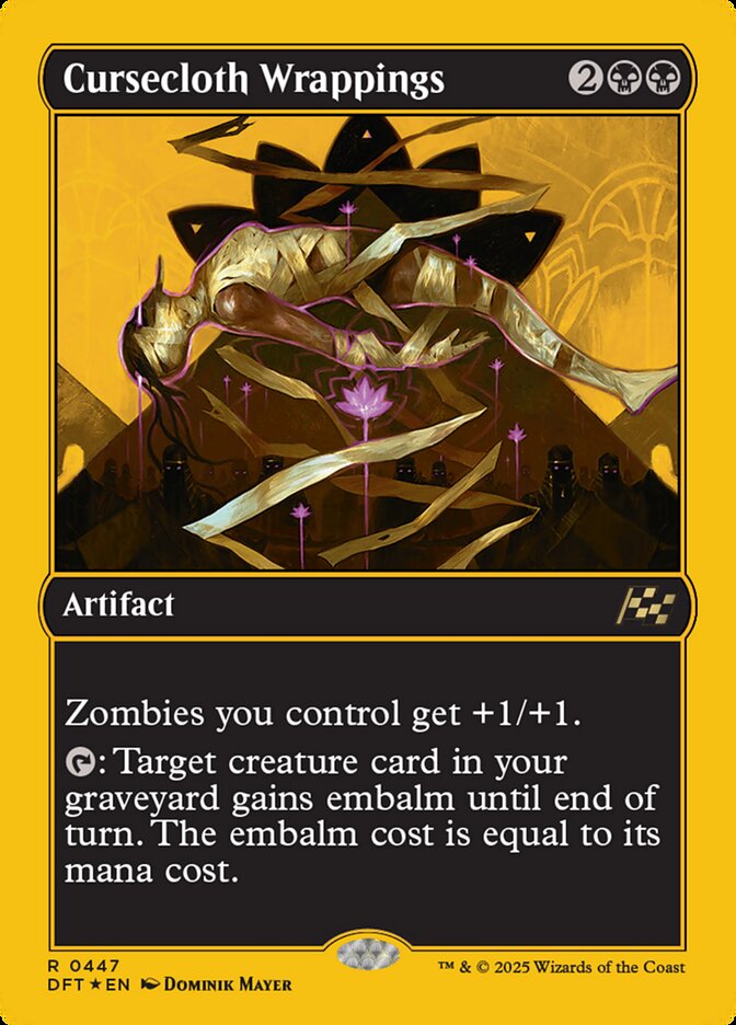 Cursecloth Wrappings 447/291 (Aetherdrift)  - First-Place Foil | Good Games Morley