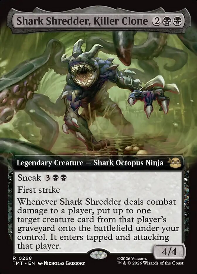 Shark Shredder, Killer Clone 268/190 (Teenage Mutant Ninja Turtles)  - Extended Art Foil | Good Games Morley