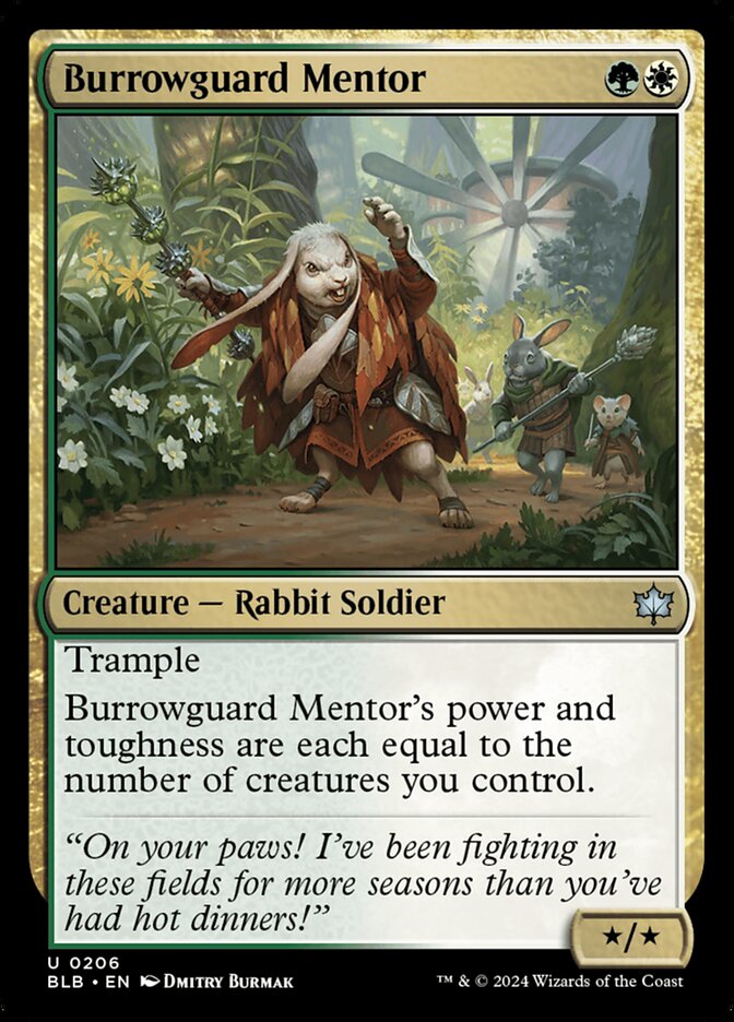 Burrowguard Mentor 206 (Bloomburrow)  - Foil | Good Games Morley