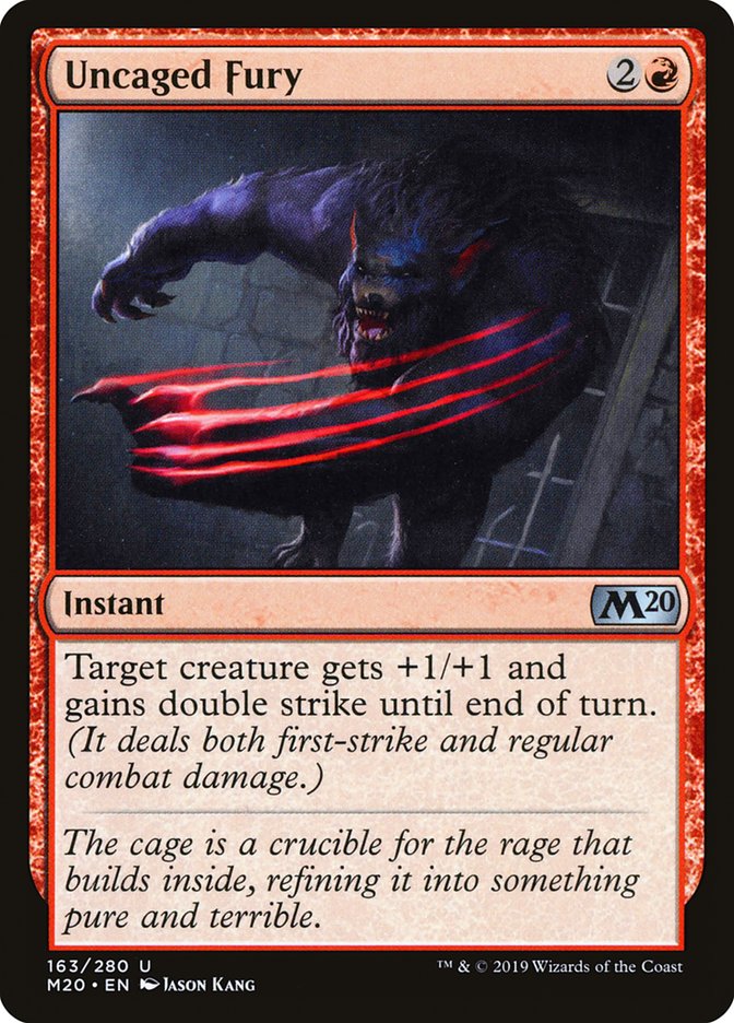 Uncaged Fury 163/280 (Core Set 2020)  - Foil | Good Games Morley