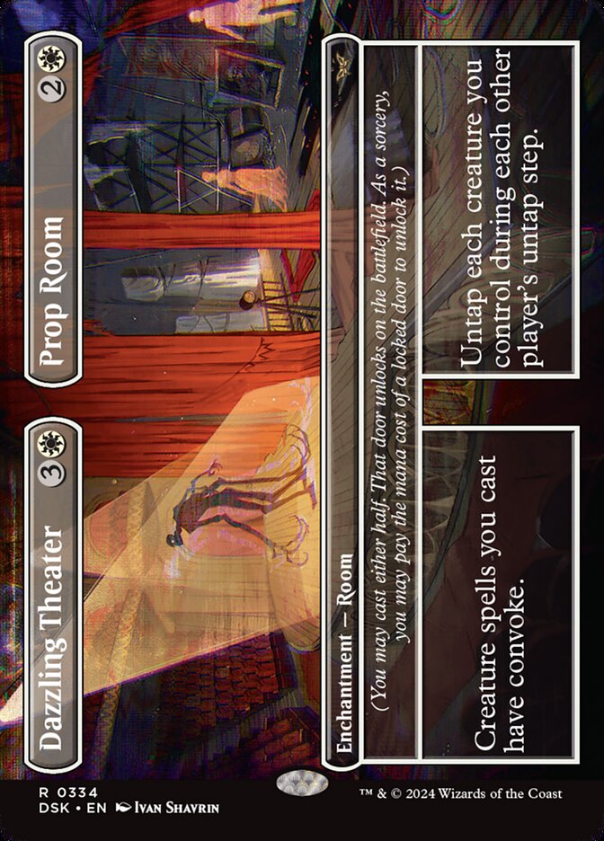 Dazzling Theater Prop Room Borderless 334 (Duskmourn: House of Horror)  - Borderless Foil | Good Games Morley