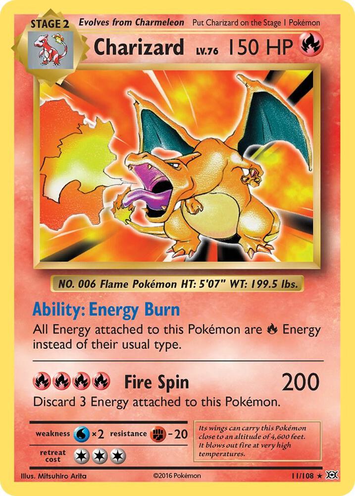 Charizard 11/108 (XY - Evolutions)  - Holofoil | Good Games Morley