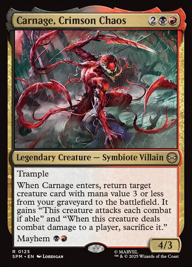 Carnage Crimson Chaos 125 (Marvel's Spider-Man)  - Foil | Good Games Morley