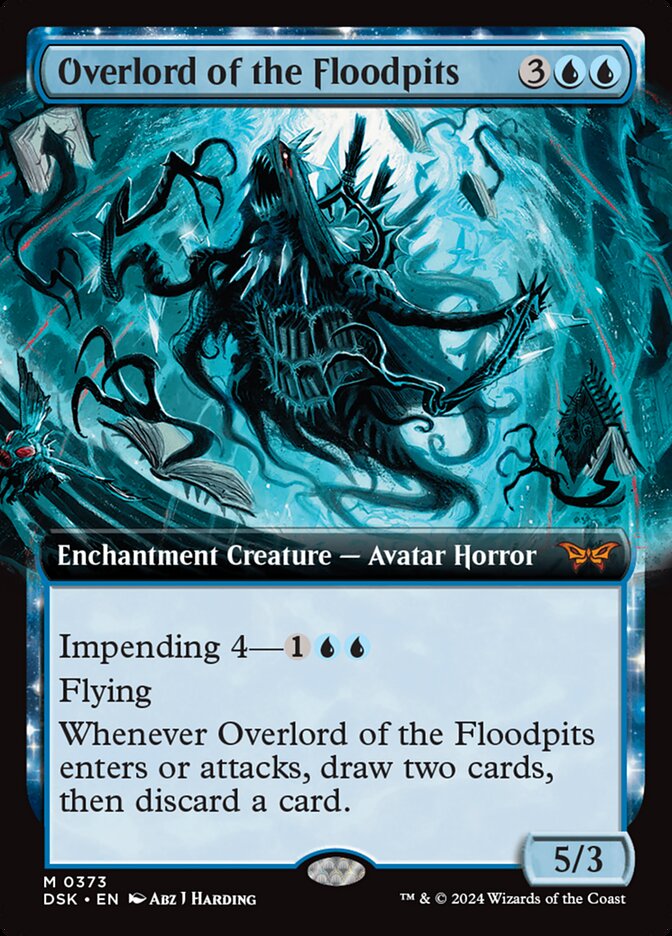 Overlord of the Floodpits 373 (Duskmourn: House of Horror)  - Extended Art Foil | Good Games Morley