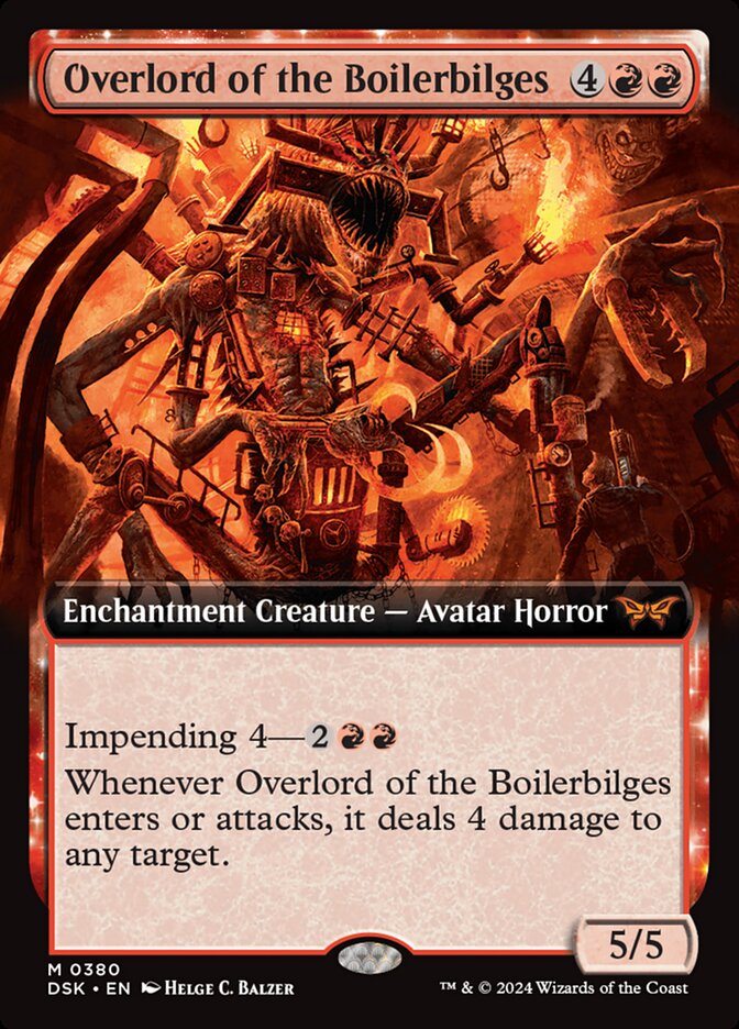 Overlord of the Boilerbilges 380 (Duskmourn: House of Horror)  - Extended Art Foil | Good Games Morley