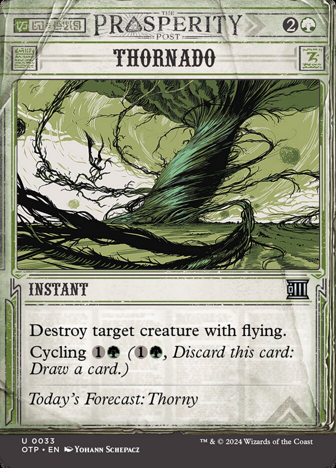 Thornado 33/65 (Outlaws of Thunder Junction: Breaking News)  - Showcase Foil | Good Games Morley