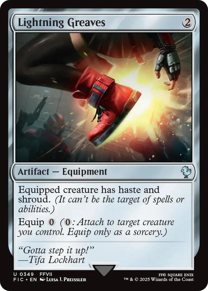 Lightning Greaves  349 (Commander: FINAL FANTASY)  - Surge Foil | Good Games Morley