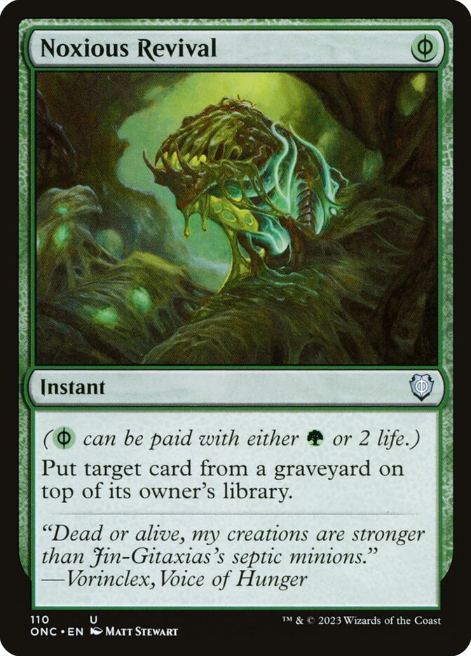 Noxious Revival 110/28 (Commander: Phyrexia: All Will Be One)  | Good Games Morley