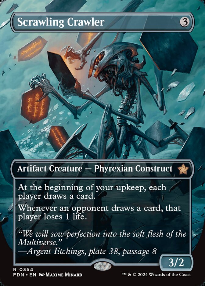 Scrawling Crawler Borderless 354 (Foundations)  - Borderless Foil | Good Games Morley