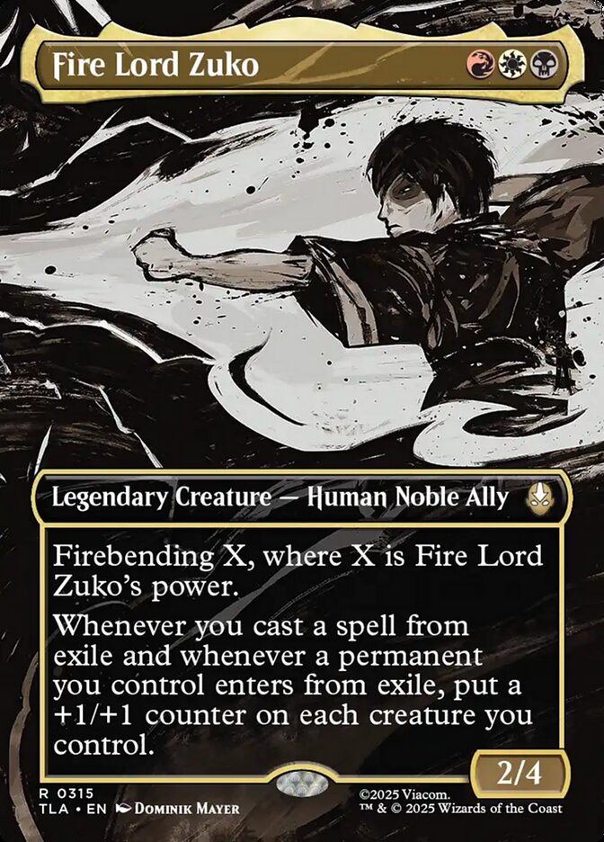 Fire Lord Zuko  315 (Avatar: The Last Airbender)  - Borderless | Good Games Morley