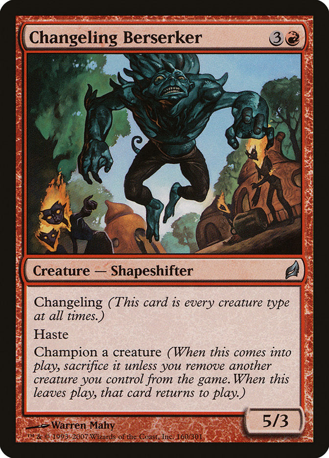 Changeling Berserker 160 (Lorwyn)  - Foil | Good Games Morley