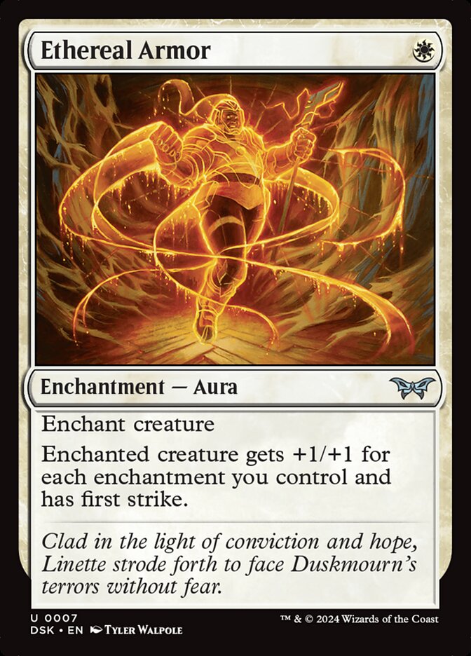 Ethereal Armor 7 (Duskmourn: House of Horror)  - Foil | Good Games Morley