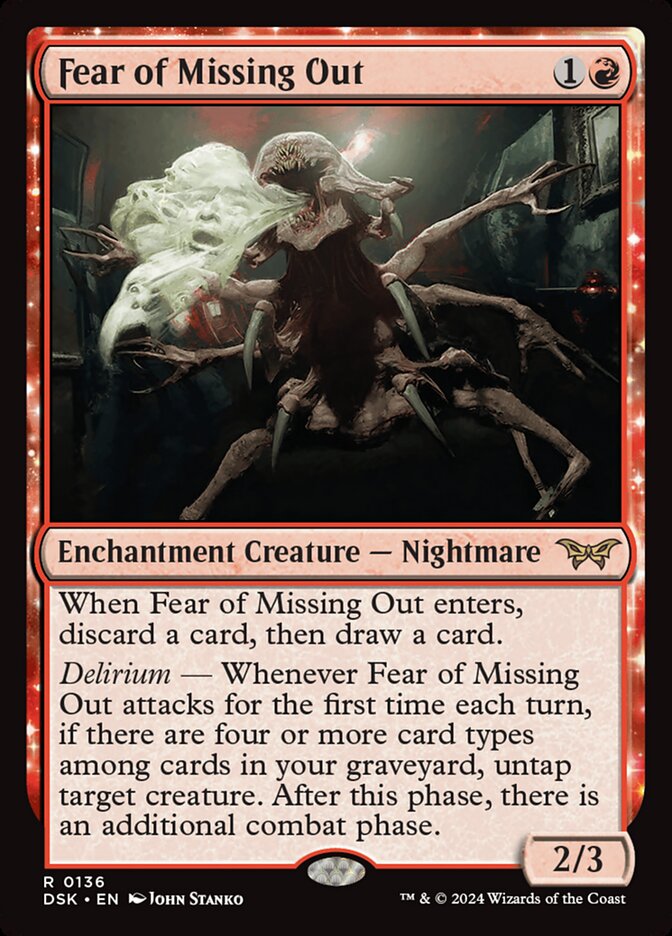 Fear of Missing Out 136 (Duskmourn: House of Horror)  - Foil | Good Games Morley