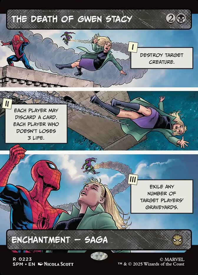 The Death of Gwen Stacy 223/198 (Marvel's Spider-Man)  - Showcase Foil | Good Games Morley