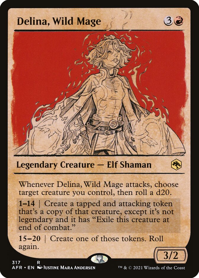 Delina, Wild Mage 317 (Adventures in the Forgotten Realms)  - Foil | Good Games Morley