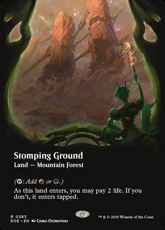 Stomping Ground 283/276 (Edge of Eternities)  - Borderless Foil | Good Games Morley