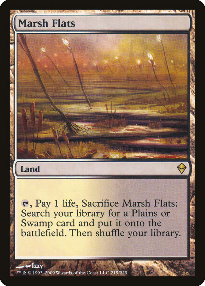 Marsh Flats 219/249 (Zendikar)  - Foil | Good Games Morley