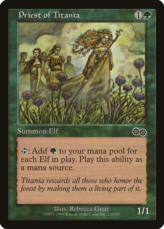 Priest of Titania 270 (Urza's Saga)  | Good Games Morley