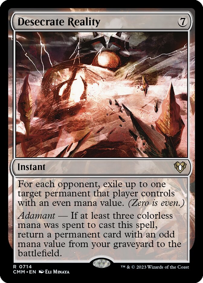 Desecrate Reality 714/451 (Commander Masters)  | Good Games Morley