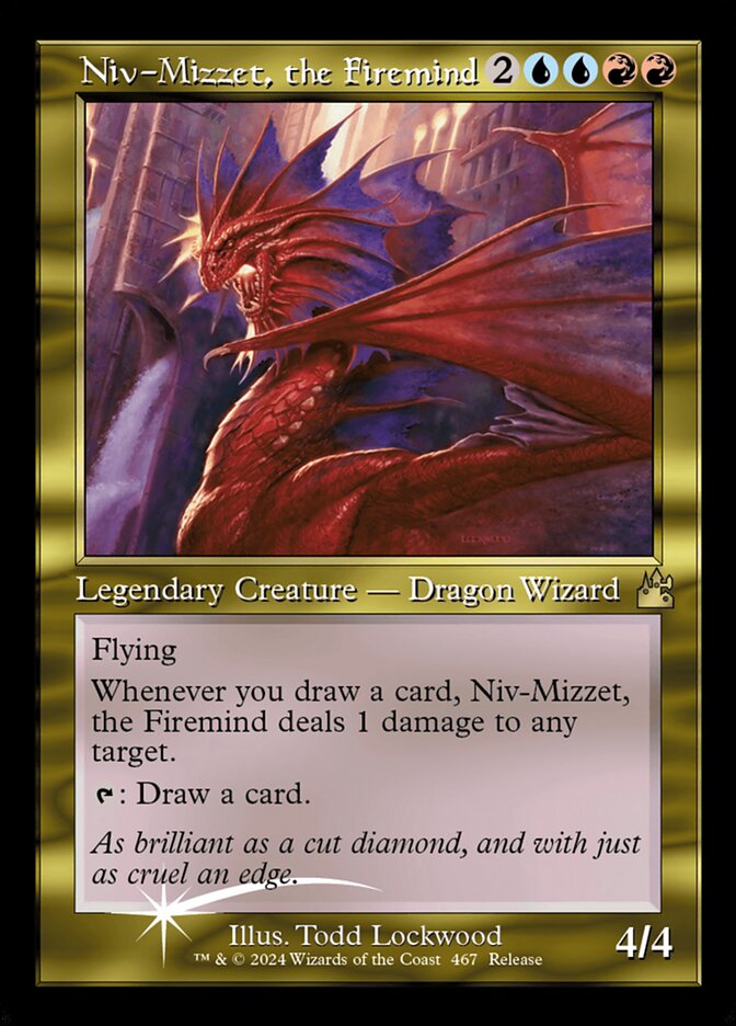 Niv-Mizzet, the Firemind 467 (Launch Party & Release Event Promos)  - Retro Foil | Good Games Morley