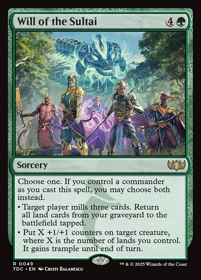 Will of the Sultai 49 (Commander: Tarkir: Dragonstorm)  | Good Games Morley