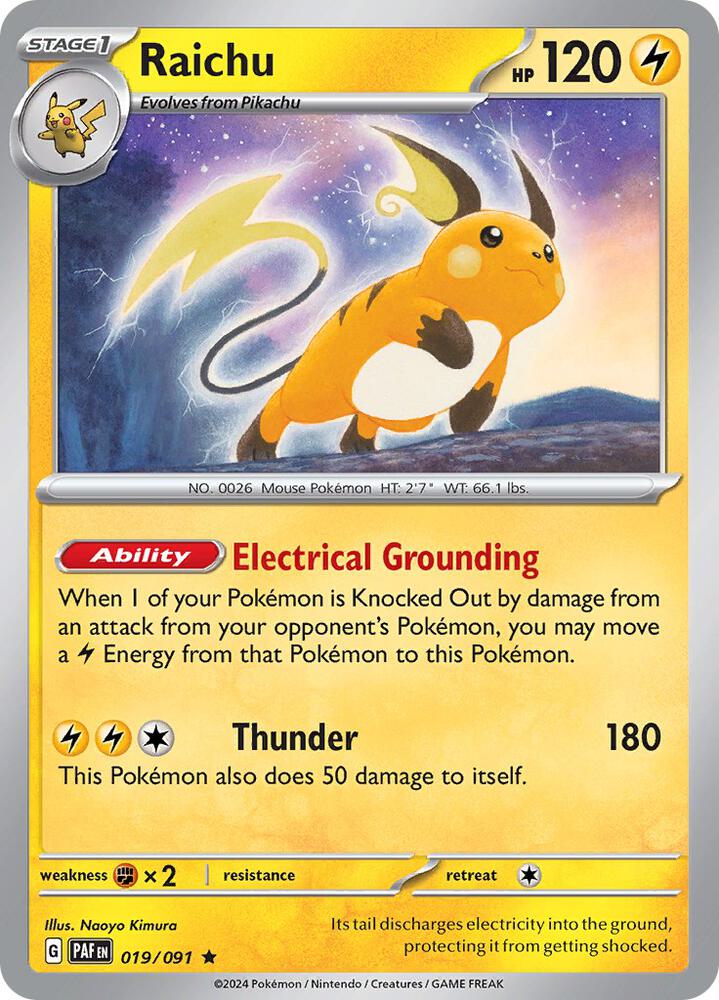 Raichu 019/091 (SV: Paldean Fates)  - Holofoil | Good Games Morley