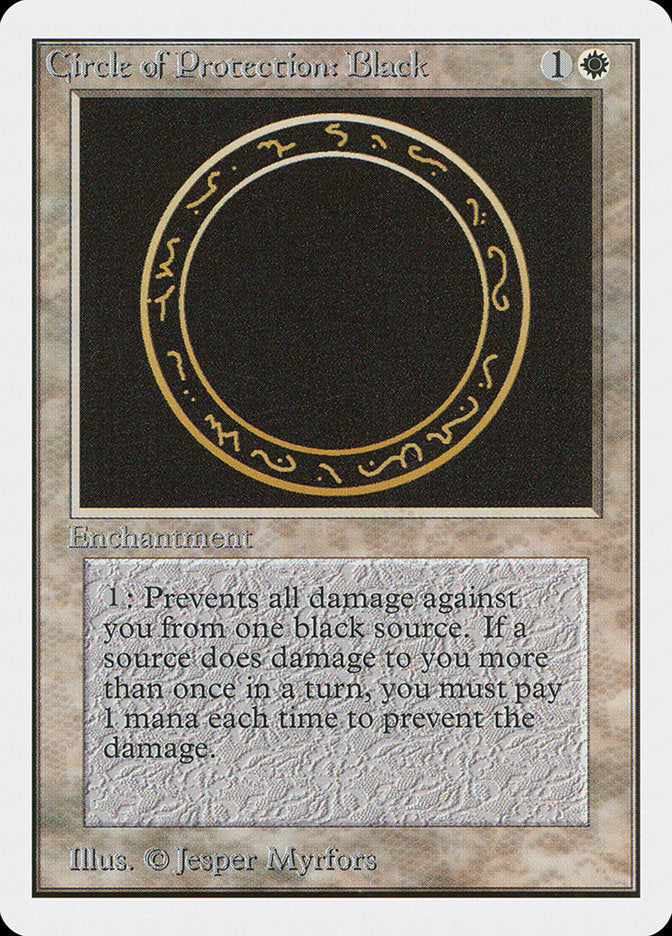 Circle of Protection: Black 10/302 (Unlimited Edition)  | Good Games Morley
