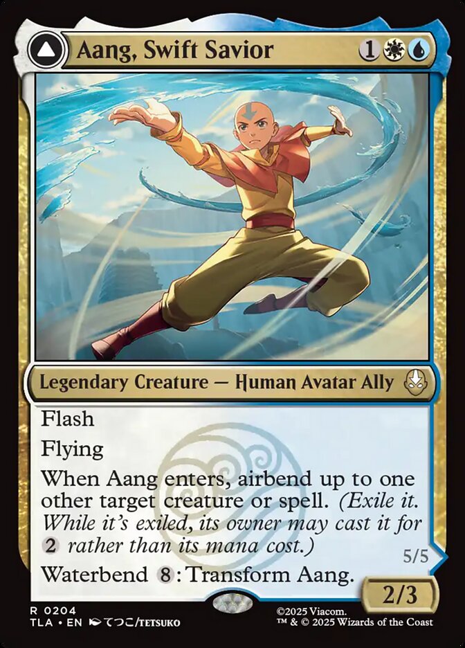 Aang, Swift Savior // Aang and La, Ocean's Fury 204 (Avatar: The Last Airbender)  - Foil | Good Games Morley