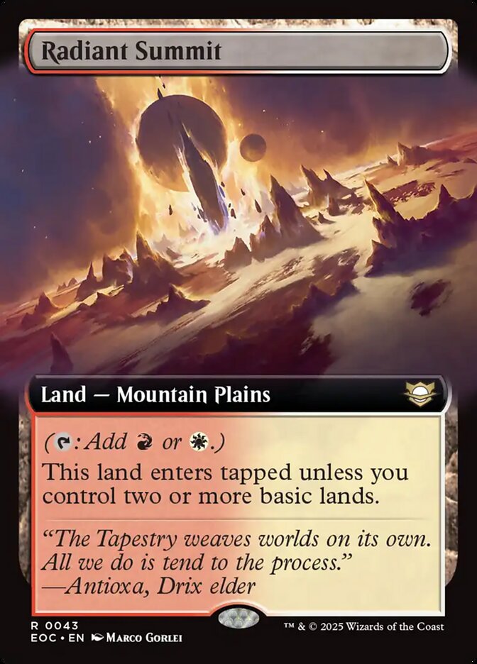 Radiant Summit 43/191 (Commander: Edge of Eternities)  - Extended Art | Good Games Morley