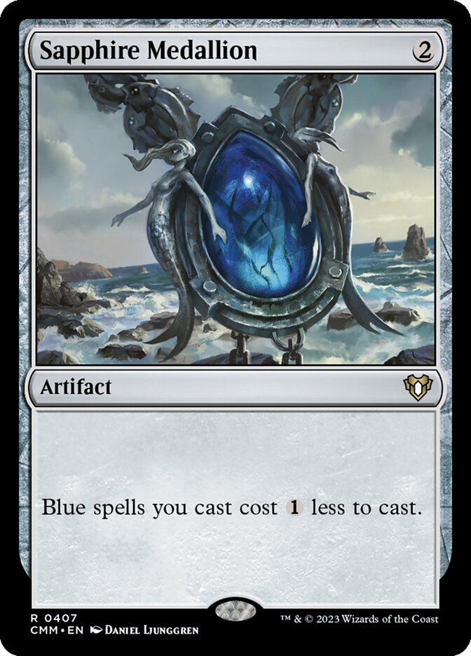 Sapphire Medallion 407/451 (Commander Masters)  - Foil | Good Games Morley