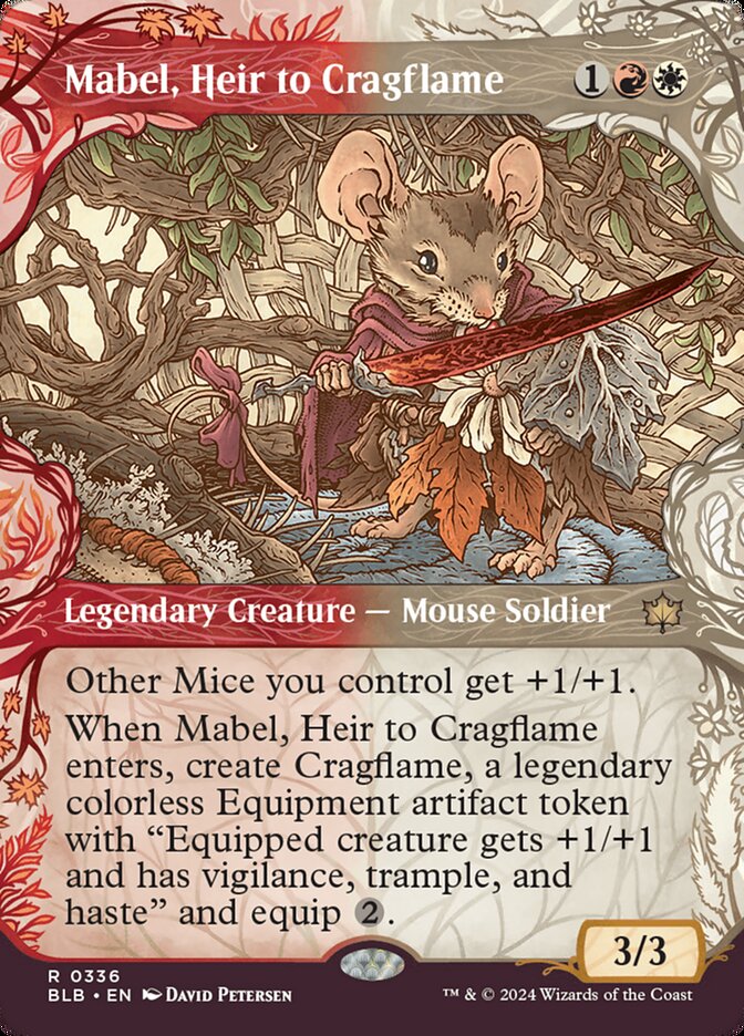 Mabel, Heir to Cragflame 336 (Bloomburrow)  - Showcase Foil | Good Games Morley