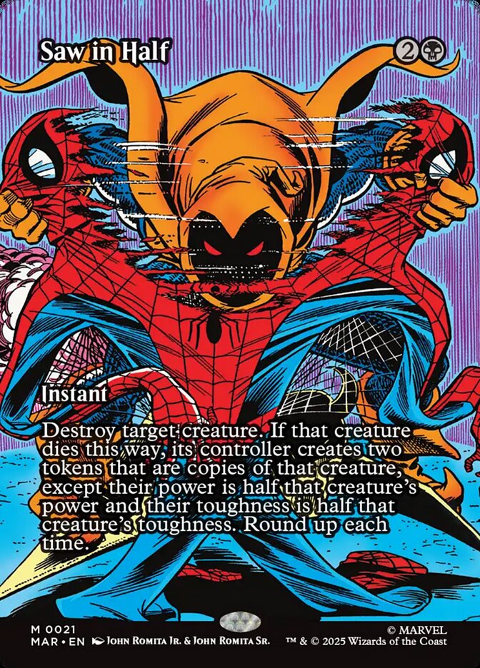 Saw in Half 21 (Marvel Universe Eternal-Legal)  - Borderless Foil | Good Games Morley