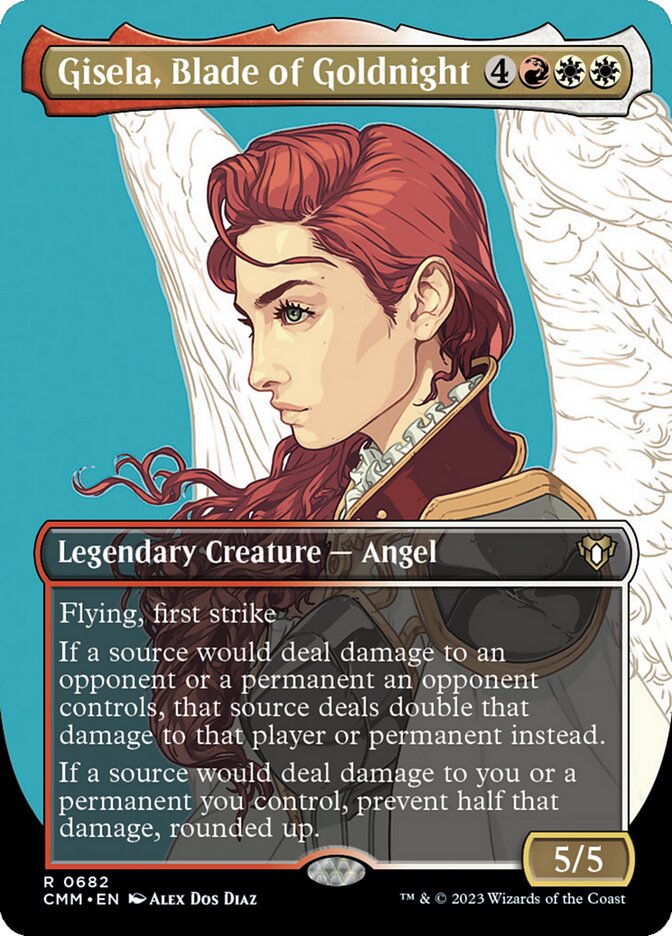 Gisela, Blade of Goldnight 682/451 (Commander Masters)  - Borderless Foil | Good Games Morley