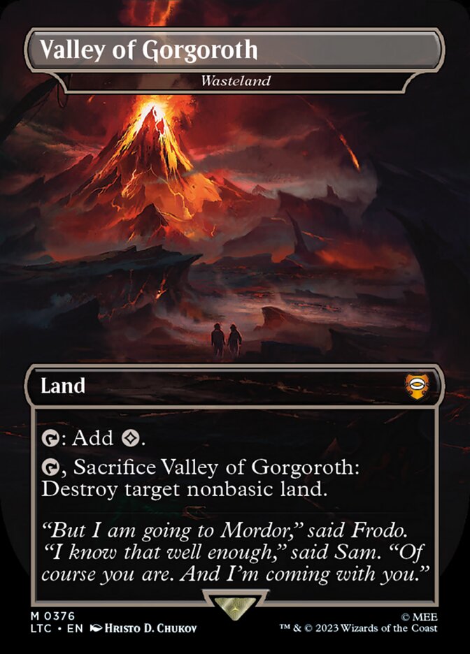 Valley of Gorgoroth - Wasteland 376 (Commander: The Lord of the Rings: Tales of Middle-earth)  - Borderless | Good Games Morley